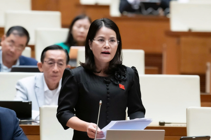 Đại biểu Nguyễn Hoàng Bảo Trân, đoàn TP.HCM. (Ảnh: Quốc hội)