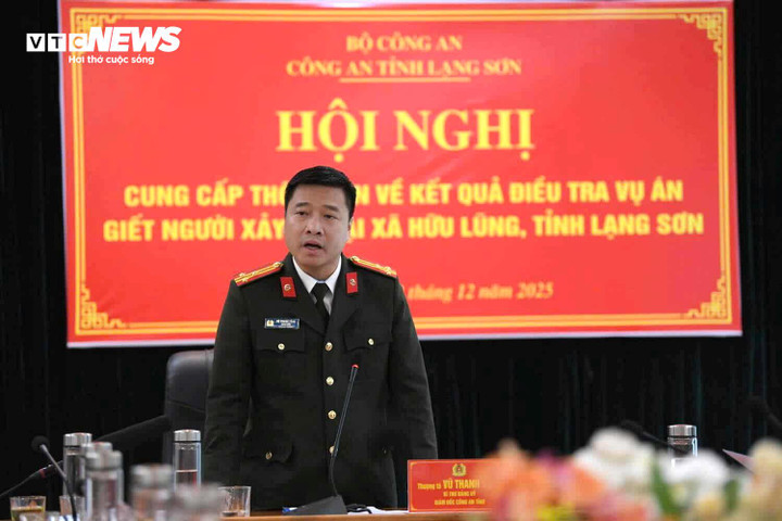 Thượng tá Vũ Thanh Tùng, Giám đốc Công an tỉnh Lạng Sơn thông tin vụ án.
