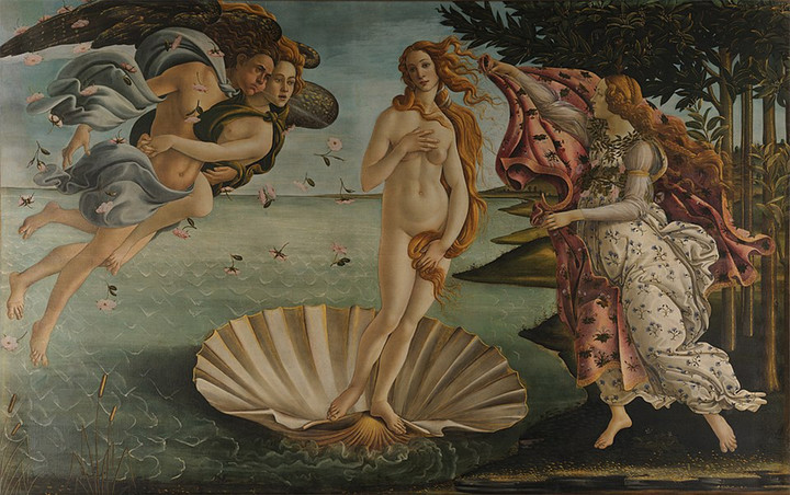 Tác phẩm "Sự ra đời của thần Vệ nữ" của danh dọa Sandro Botticelli