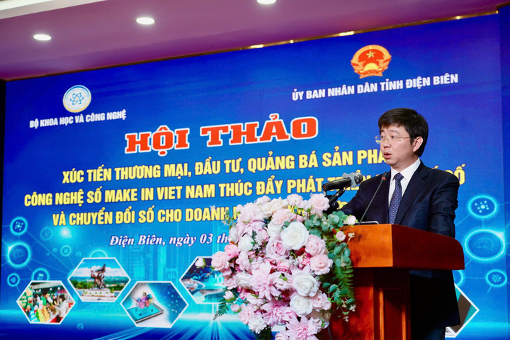 Thứ trưởng Bộ KH&CN Bùi Hoàng Phương phát biểu tại hội thảo. (Ảnh: Bộ KH&CN)