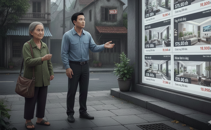 Số tiền hai thế hệ gia đình tôi tích cóp sau nhiều năm làm việc cật lực chỉ đủ mua một góc căn hộ. (Ảnh minh họa: AI)