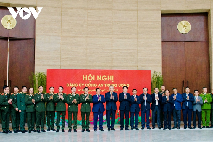 Tổng Bí thư Tô Lâm và các đại biểu dự Hội nghị Đảng ủy Công an Trung ương năm 2025.