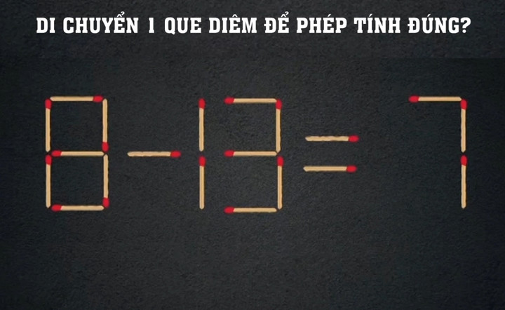 Mișcă doar un băț pentru a face calculul corect, poți să-l descifrezi?