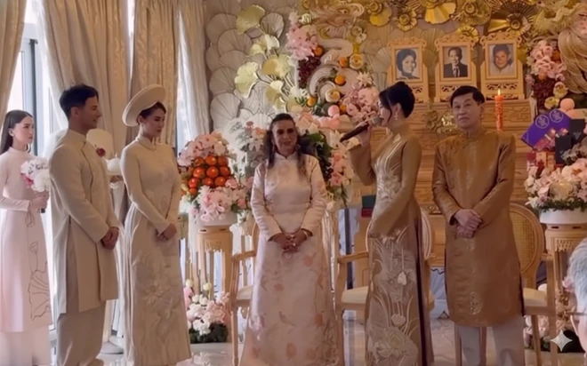 Doanh nhân Thủy Tiên, vợ tỷ phú Johnathan Hạnh Nguyễn nhắn nhủ hai con trong lễ cưới.