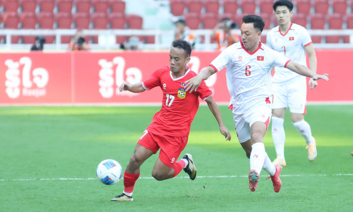 U22 Việt Nam thắng U22 Lào ở SEA Games 33.