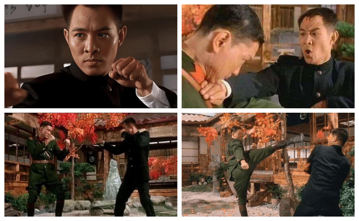 Chu Tỉ Lợi và Lý Liên Kiệt có cảnh chiến đấu đặc sắc trong phim "Tinh Võ Anh Hùng"