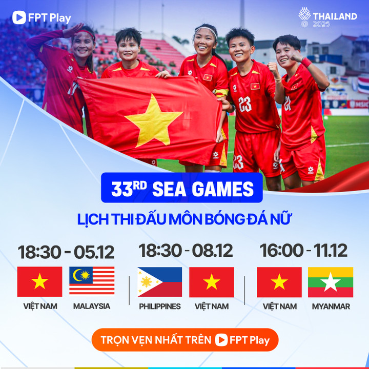 Lịch thi đấu của đội tuyển nữ Việt Nam.