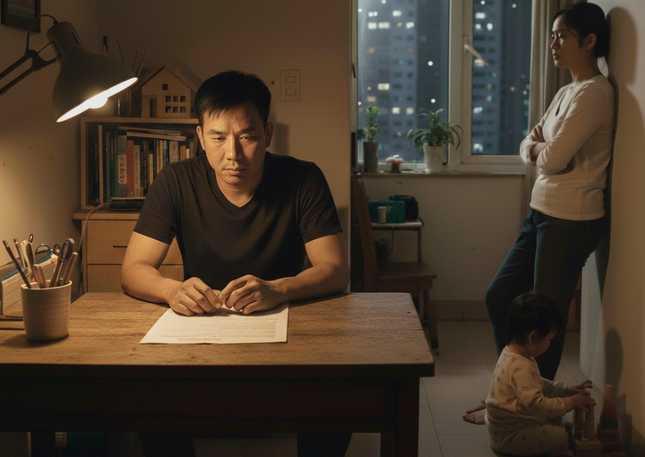 Giá nhà tăng chóng mặt là nguyên nhân khiến gia đình tôi lục đục. (Ảnh minh họa AI)