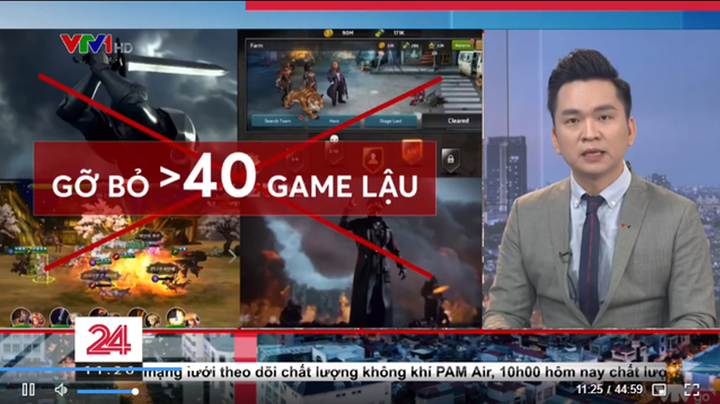 Tình trạng Game lậu từng được VTV phản ánh.