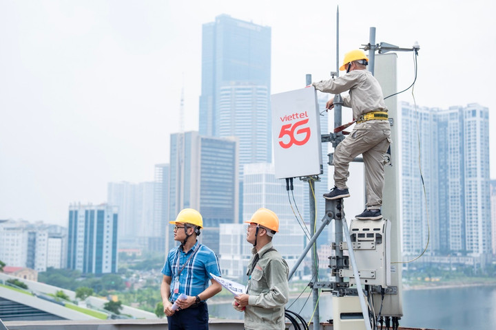 Com o número de estações recém-implantadas, a Viettel possui atualmente a maior rede 5G do Vietnã. (Fonte: Viettel)