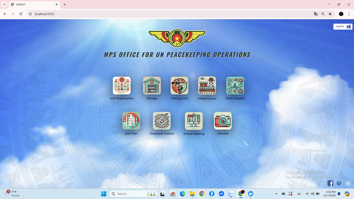 Giao diện ứng dụng web.