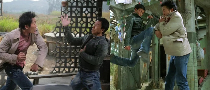 Cảnh giao đấu giữa Trâu Triệu Long và Chân Tử Đan trong phim "Đạo Hỏa Tuyến"