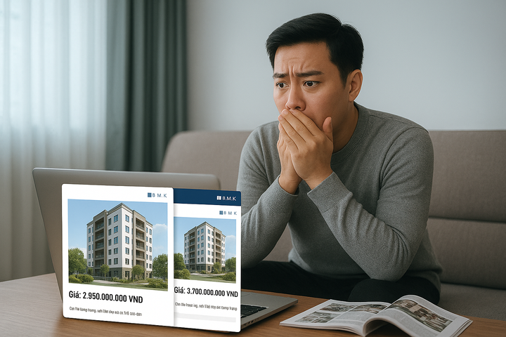 Giá nhà tăng chóng mặt khiến tôi mệt mỏi, kiệt sức khi chạy theo giấc mơ an cư. (Ảnh minh họa: AI)