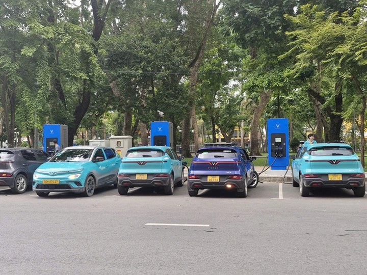 Trạm sạc được đầu tư tại Công viên 23/9.