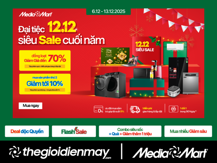 MediaMart tung 'Đại tiệc 12/12' – Siêu sale ngày đôi cuối cùng của năm - 1
