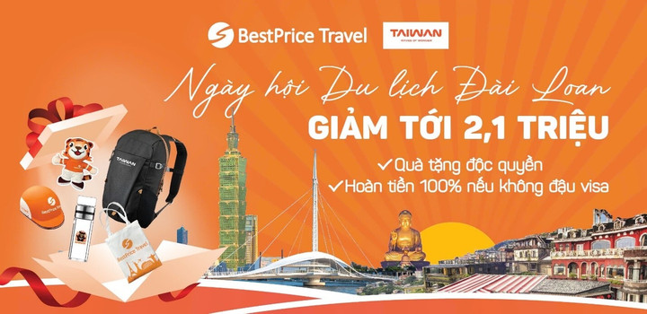 Ưu đãi ngập tràn tại gian hàng BestPrice Travel tại Ngày hội du lịch Đài Loan.