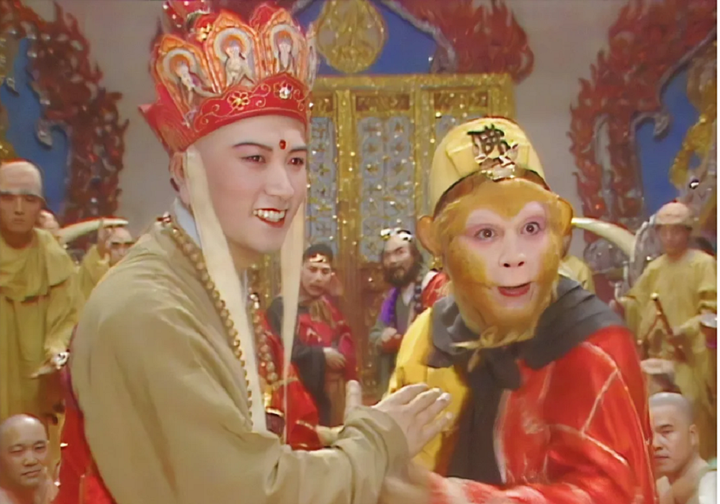 Đường Tăng - Ngộ Không vừa trái ngược vừa bổ trợ cho nhau trong hành trình giác ngộ. (Cảnh trong phim "Tây du ký" bản 1986)