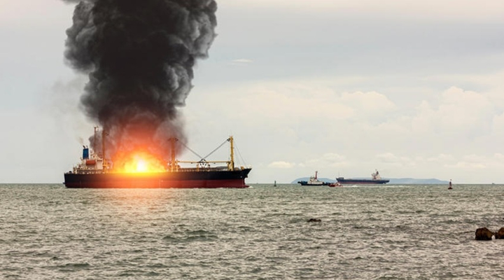 Ukraine tấn công tàu chở hàng Nga trong chiến dịch khác ở biển Caspi. (Ảnh: National Interest)
