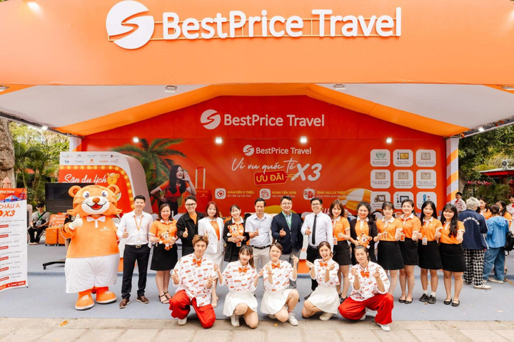 Cục Du lịch Đài Loan (Trung Quốc) mang đến tiết mục biểu diễn sôi động tại gian hàng BestPrice Travel trong Hội chợ Du lịch VITM 2025.