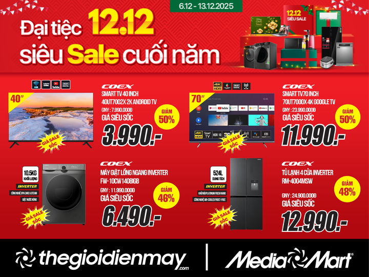 MediaMart tung 'Đại tiệc 12/12' – Siêu sale ngày đôi cuối cùng của năm - 2