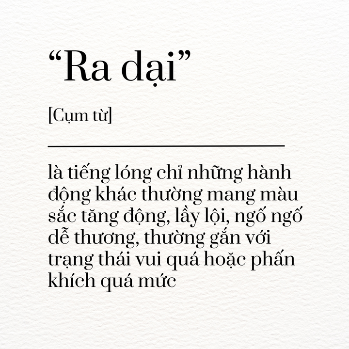 Ý nghĩa của từ "Ra dại"