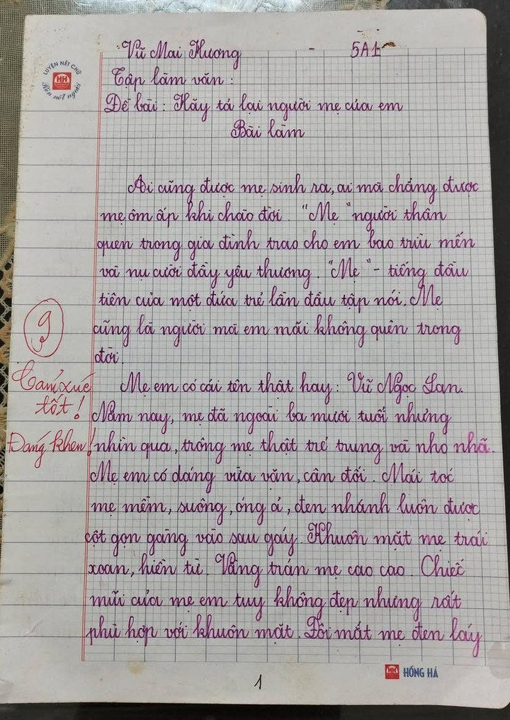 انشایی که مادری را توصیف می‌کند که نمره ۹ از ۱۰ گرفته، به سرعت در فضای مجازی پخش می‌شود؛ تأثیرگذارترین بخش، بازخورد معلم است.