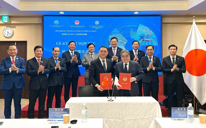 Ondertekeningsceremonie voor memoranda van overeenstemming over samenwerking tussen de provincie Tay Ninh en vooraanstaande Japanse bedrijven.