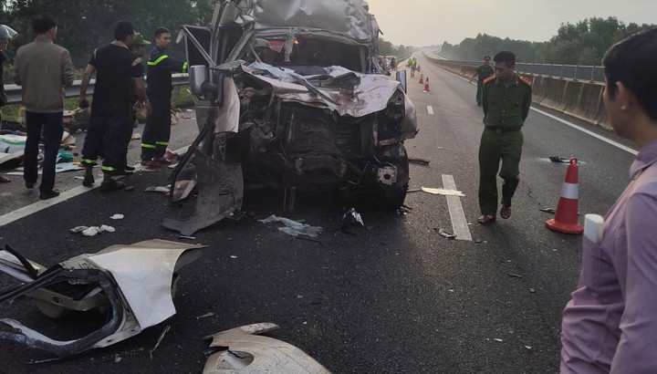 Hiện trường vụ tai nạn. (Ảnh: C.A)