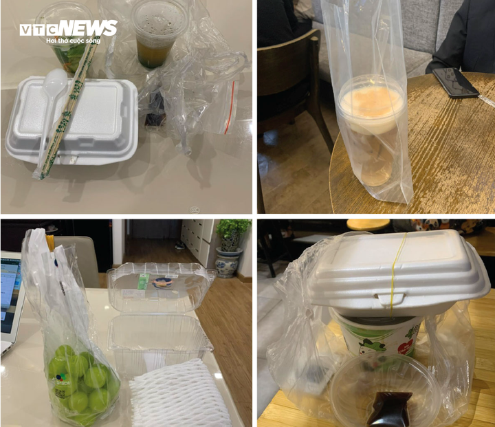 Rác thải nhựa gia tăng đáng kể từ dịch vụ đặt đồ ăn trực tuyến.