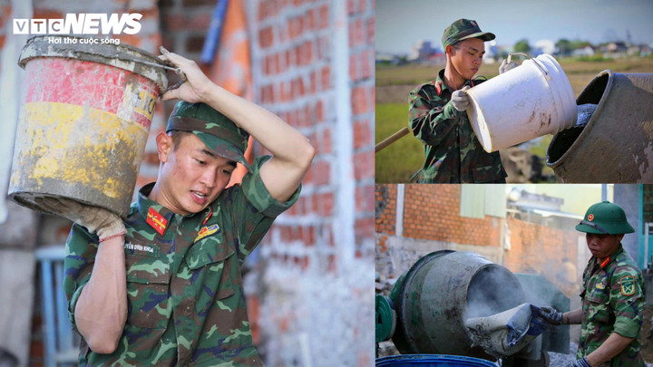 Các cán bộ, chiến sĩ làm việc với tinh thần cao nhất, không kể ngày nghỉ, không ngại nắng mưa, không quản ngày đêm với mục tiêu phải xong nhà trước 20/1/2026, để người dân vùng lũ Gia Lai được đón Tết Nguyên đán trọn vẹn.