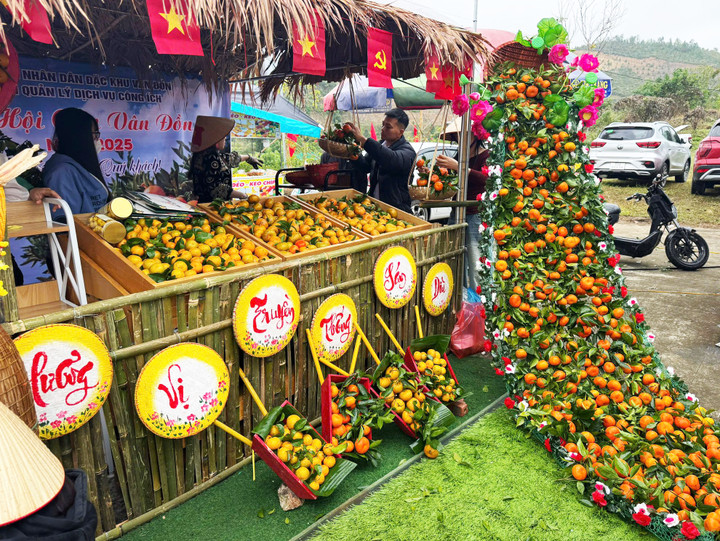 Van Don Orange Festival 2025, med sin traditionella lantliga marknadsstil, lockade ett stort antal lokalbefolkning och turister som kom för att besöka och handla.