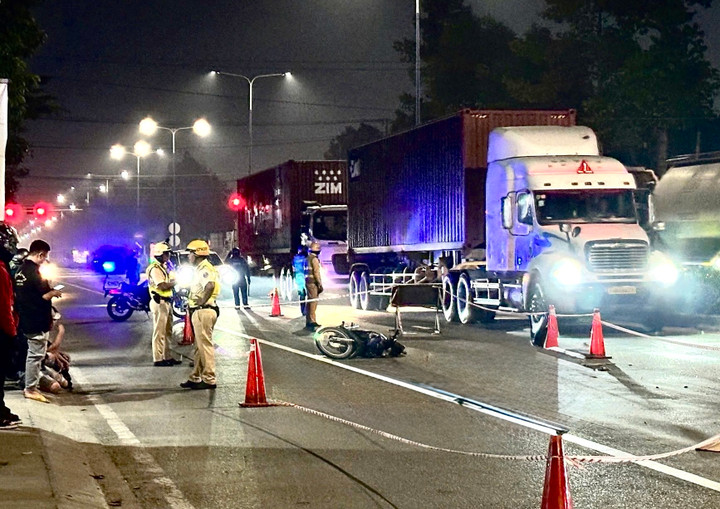 Hiện trường vụ tai nạn.