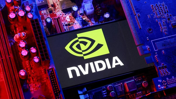 Một con chip Nvidia trên bảng mạch. (Nguồn: Reuters)