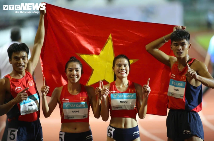 Điền kinh Việt Nam đánh dấu ngày thi đấu thành công khi có 2 tấm huy chương vàng.