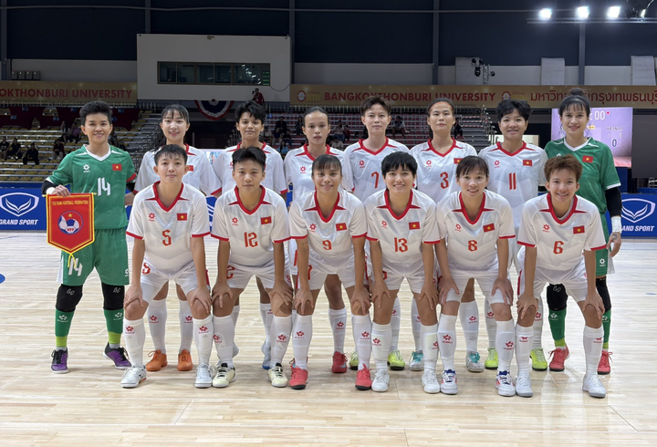 Đội tuyển futsal nữ Việt Nam bước vào vòng bán kết. (Nguồn: VFF)