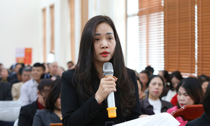 Cử tri phường Võ Cường nêu đề xuất kiến nghị.