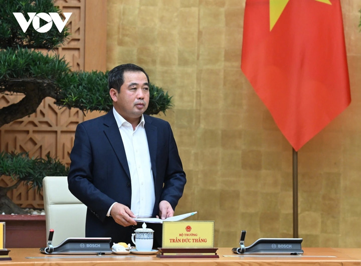 Bộ trưởng Trần Đức Thắng phát biểu tại hội nghị.