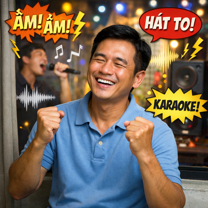 Nhiều người sung sướng mở nhạc thật to mà không quan tâm đến việc mình đang "tra tấn" hàng xóm. (Ảnh minh họa: AI)