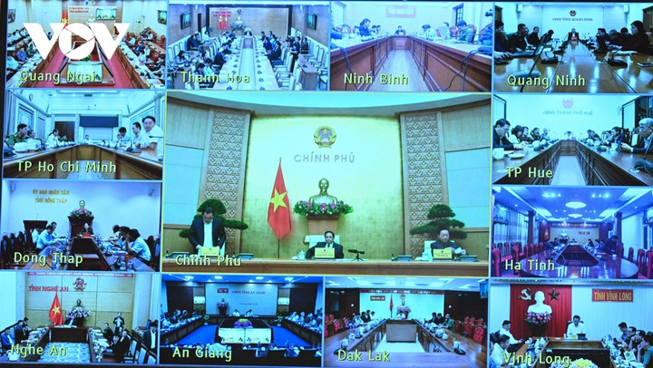 Phiên họp được truyền trực tuyến tới 22 tỉnh, thành phố ven biển.