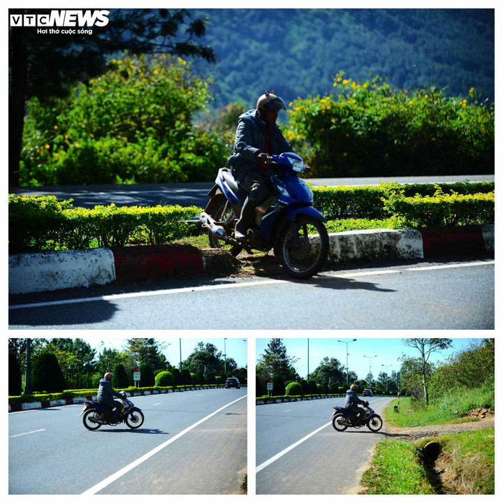 Tại vị trí con lươn, người dân đập phá để làm đường băng ngang qua cao tốc vào vườn.