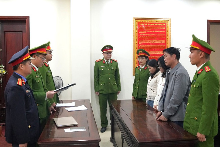 Các đối tượng tại cơ quan Công an