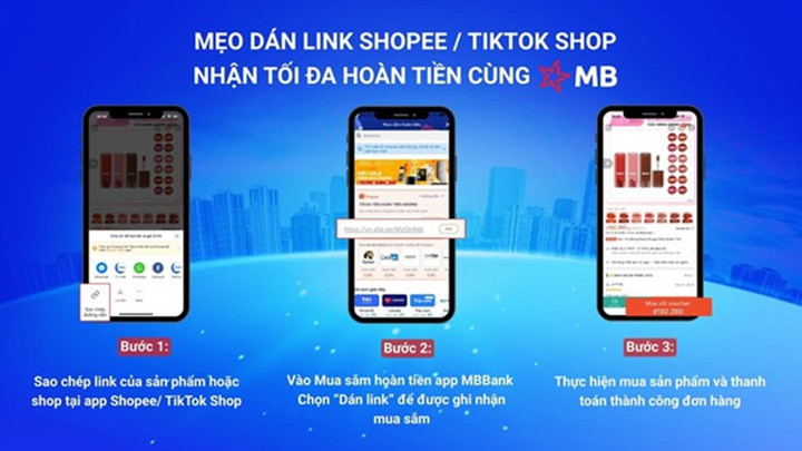 Hướng dẫn sử dụng mua sắm hoàn tiền trên App MBBank.
