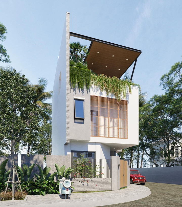 Nhà lô góc 2 mặt tiền 3 tầng. (Ảnh: SBS House)