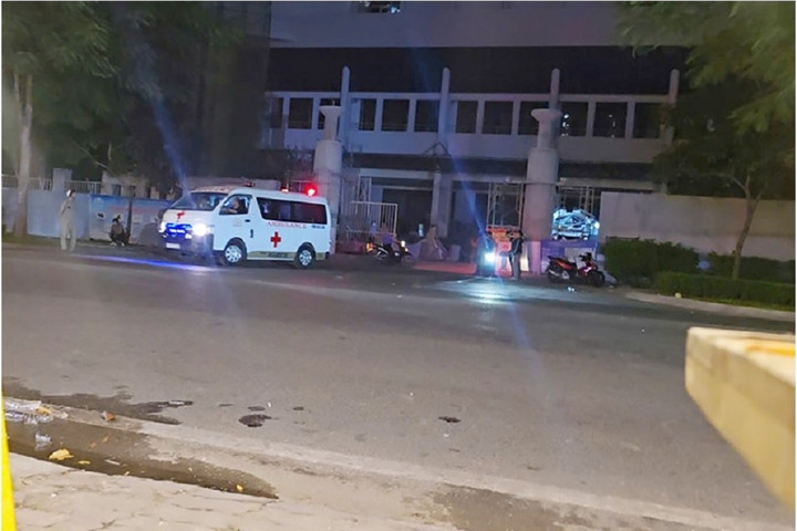 Khu vực xảy ra vụ sập giàn giáo khiến 2 người thương vong. (Anh: H.H)