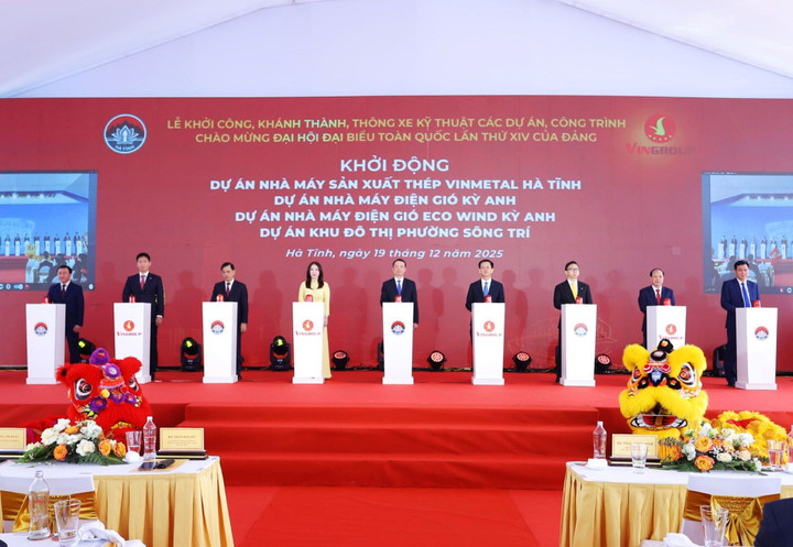 Tại Hà Tĩnh, Vingroup đồng loạt khởi động 4 dự án, gồm Nhà máy sản xuất thép VinMetal, Nhà máy điện gió Eco Wind Kỳ Anh, Nhà máy điện gió Kỳ Anh, Khu đô thị phường Sông Trí.