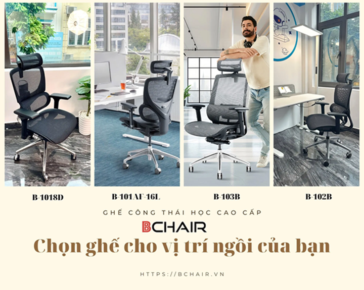 BCHAIR hướng dẫn tư thế ngồi ghế công thái học đúng cách - 3