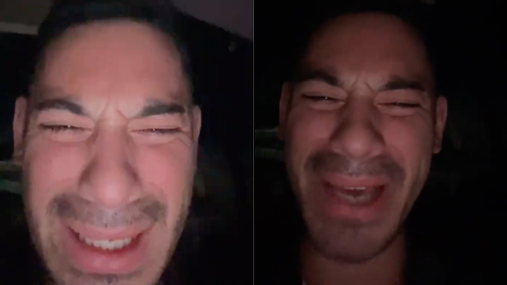 Biểu cảm đau khổ của chàng trai khi bị thầy AI mắng làm ai xem cũng bật cười. (Ảnh chụp màn hình)