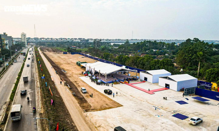 Dự án Đầu tư xây dựng Trục Đại lộ Cảnh quan sông Hồng (Ảnh: Đắc Huy)