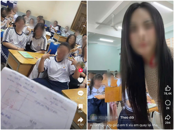 Việc giáo viên sử dụng hình ảnh, video quay học sinh trong lớp học để đăng tải lên mạng xã hội làm nội dung cá nhân. (Ảnh minh họa)