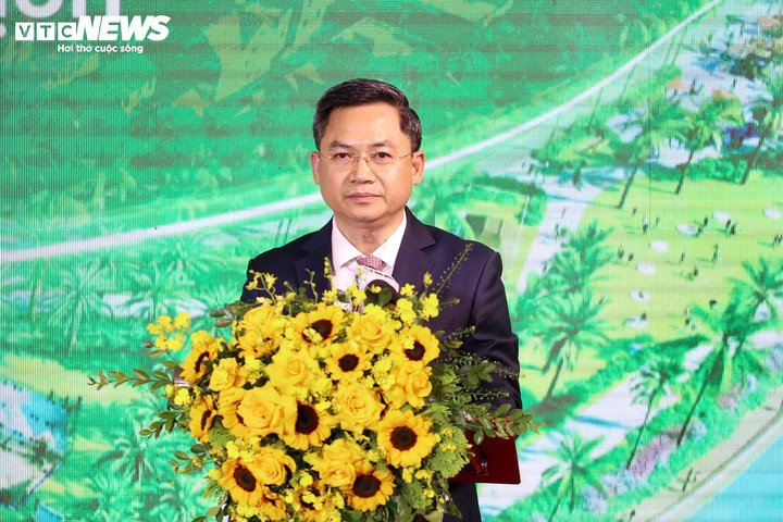 Ông Hà Minh Hải, Trưởng Ban Tổ chức Thành ủy Hà Nội phát biểu tại sự kiện. (Ảnh: Minh Đức)